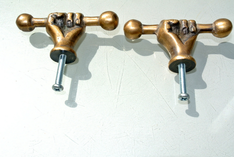 10 very TINY screw KNOBS pulls handles antique solid heavy brass drawer knob  15 mm – Watson Brass – Javanese Handicrafts & Accessories