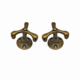2 Small Solid Brass Spinning 3 Pronged Coat Hooks – Rotating Wardrobe Wall Hooks – Vintage Beach Style Brass Hangers
