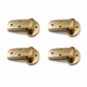 4 Solid Brass Ice Box Hinges Polished Brass Heavy Duty Vintage Cabinet Door Hinges Antique Style Hardware Set