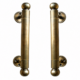 2 x Solid Brass Hollow Door Pull Handle 10" Vintage Aged Retro Gate Boat Cabinet Grab