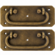 2 LARGE SOLID BRASS BOX HANDLES – 5" CHEST FURNITURE PULLS – WATSON BRASS 45A