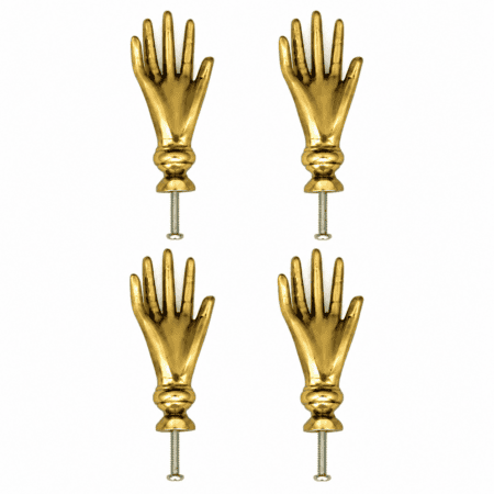 2 Solid Brass Ladies Fingers Cabinet Drawer Pulls – 2.5" Vintage Handles