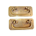 2 Small BOX HANDLES Chest Watson Brass 43A Vintage Old Style 4.1/2" Solid Brass Bronze Patina