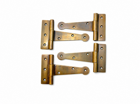 4 x 4 Solid Brass Small Heavy Duty Hinges – Vintage Aged Style (45B) 2 pair