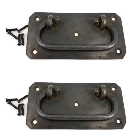 2 LARGE Solid Brass BOX HANDLES Chest Furniture Pulls Antique Vintage Style 5" Watson Brass 43A