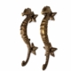 2 Large Solid Brass Seahorse Door Handles 14 Inch 35cm, Coastal Nautical Door Pulls, Antique Beach House Grab Handles