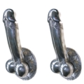 2 large penis 23 cm DOOR PULL or HOOK hand made brass 9 " handle phallus hook brass silver plated over brass patina (Copy)