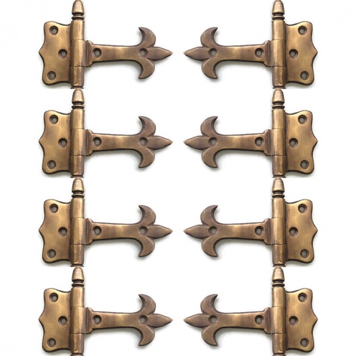 8 Solid Brass DOOR Small Hinges Vintage Age Antique Style Aged 100   Hinges 1 705x705 