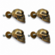 2 Cute Small Skull Head Knob Pulls – Heavy Solid Brass – Old Style Gothic Hardware