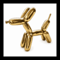 Heavy Solid Brass Balloon Dog Statue 10.5" Handmade Polished Brass Art Sculpture
