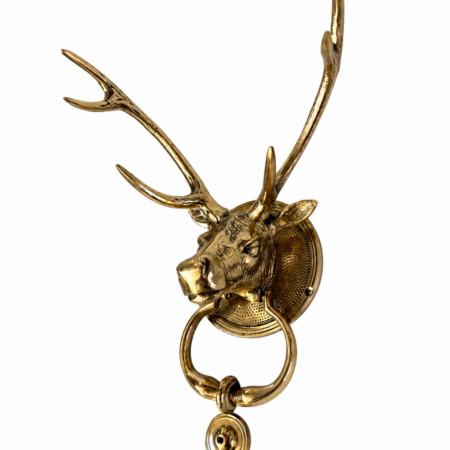 large heavy deer antelope front door knocker solid brass old style house stag vintage look