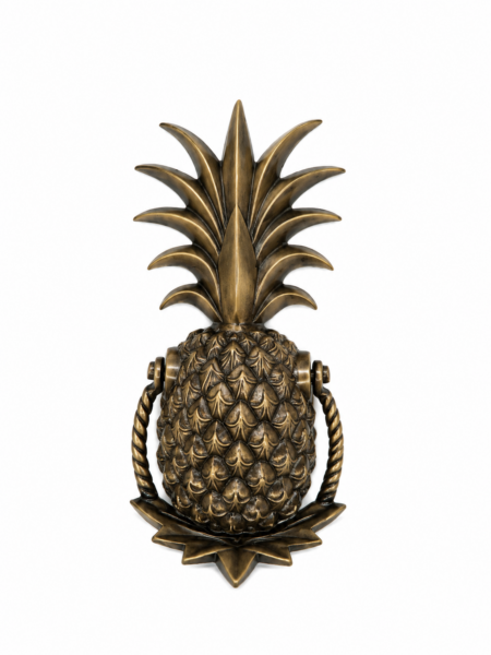Solid Brass Large Pineapple Door Knocker 10 Heavy Front Door Banger Vintage Antique Style 25cm