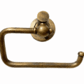 VINTAGE SOLID BRASS TOILET ROLL HOLDER – HEAVY ANTIQUE OLD STYLE BATHROOM FIXTURE – 16 CM