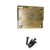 2 cast hinges vintage age style watsonbrass 214 solid 100% Brass DOOR BOX restoration heavy 3" screws aged oxidized natural bronze patina