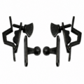 Pair of Solid Brass Mirror Fittings – Dressing Table Mirror Hinges – Recessed Deco Swivel Arms – 2.25" Antique Style Hardware