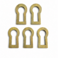 10 Brass Recessed Key Hole Covers 19mm Antique Escutcheon Vintage Watson Brass 1612F