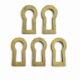 10 Brass Recessed Key Hole Covers 19mm Antique Escutcheon Vintage Watson Brass 1612F