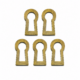 5 Small Brass Recessed Key Hole Covers 16mm Antique Escutcheon Vintage Watson 1612 old Style