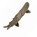Cast Heavy 13 inch ANGEL WING Solid Brass Door Pull Handle Antique Bronze Patina 33cm GRAB