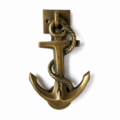 ANCHOR & ROPE Solid Brass Door Knocker 7" Nautical Marine Heavy Bronze Patina