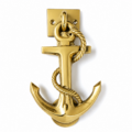 ANCHOR & ROPE Solid Brass Door Knocker 7" Nautical Marine Heavy Bronze Patina