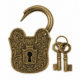 5" BATAVIA PADLOCK – LARGE VINTAGE STYLE 100% SOLID BRASS HEAVY OLD STYLE LOCK