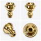 4 B18A Watson Brass Bed Spindle Spacers for Porcelain Knobs, Hollow Brass Ends