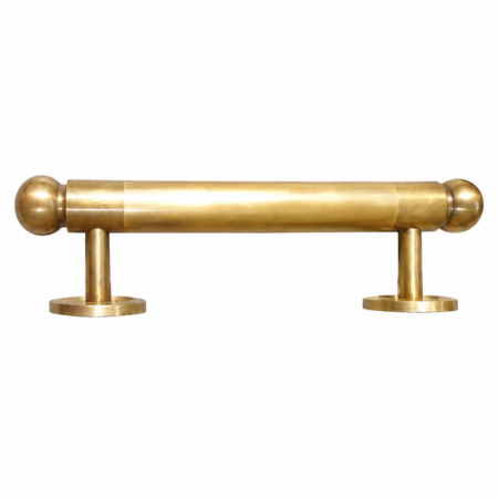 Solid Brass Hollow Door Pull Handle 10" Vintage Aged Retro Gate Boat Cabinet Grab