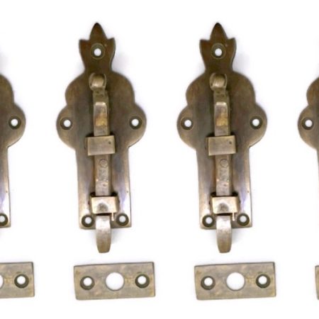 4 small BOLTS french old Antique style watson F60692 door furniture heavy solid brass flush 5 " bronze patina
