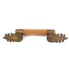 thick handle pull solid brass wood old vintage asian style Mahogany DOOR 15" raw retro antique asian style entry