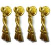4 small 6 cm french style handle solid cast brass pull watsonbrass F18 bolt grab handle aged polished 2.1/2"