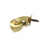 POLISHED small screw 2" high castor watson 1033 chair table wheel solid heavy brass 50mm high castors old style lift chair restore hand made