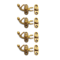,4 Nice tiny small polished box latch catches solid brass furniture antiques doors trinket 3 cm x 3 cm