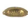 4 POLISHED shell shape watsonbrass 279 pulls handles antique solid brass vintage old replace drawer pressed brass light weight solid brass