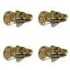 4 very small TRUNK catch 2.3/8" hasp latch suitcase old style 6 cm BOX heavy solid brass LOCK 60 mm heavy antiques real brass restore deco hand made