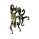 Back to Back Octopus Brass Door Handles Pair 15 – Antique Tentacle Pulls for Glass & Metal Doors