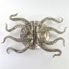 pair OCTOPUS Solid Brass hollow hand SILVER PLATED100% brass Door PULL HANDLE 15" aged old look 28 cm very heavy vintage antique style barn door grab (Copy)