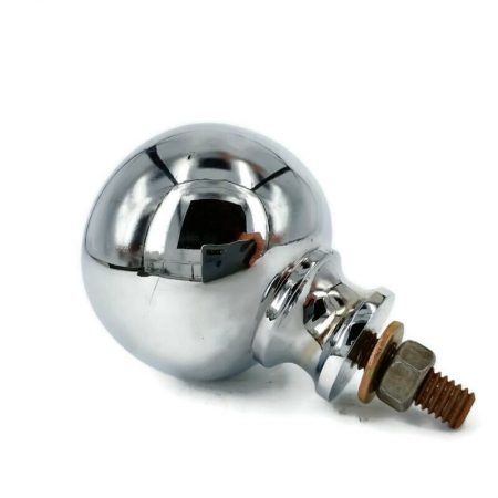 CHROME B4 LARGE Bed COT KNOB 2.1/2" wide heavy solid cast hollow brass inc bolt thread old vintage style 3" high polished brass hollow