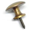 30 screw fixing KNOBS watson 2124 F 2 cm pulls handles antique solid heavy brass drawer knob 20 mm aged brass