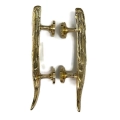 2 small ANGEL WING hollow solid 100 % hollow brass door PULL old style polished natural patina 9.1/2" house PULL handle wings hidden face fix