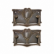 2 Large Art Nouveau Drawer Pull Handles Solid Brass Watson A10 Antique Brass Bronze Patina 4.14 Heavy Vintage Drop Pulls