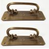6 BOX6 inch pulls lift handles antique style watson 43A solid brass vintage old replace drawer door heavy