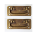 6 BOX6 inch pulls lift handles antique style watson 43A solid brass vintage old replace drawer door heavy