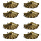 8 shell handles PULL aged solid Brass PULL knob kitchen cast 9cm screws 3.1/2" Bronze patina 2 screw holes (Copy)