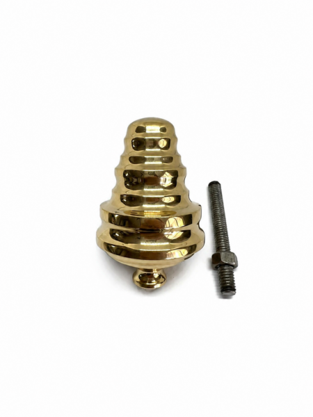Solid Brass Bed Knob B2 Large – 3½ High Heavy Hollow Cast Brass Vintage Style