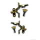 Pair of Solid Brass Mirror Fittings – Dressing Table Mirror Hinges – Recessed Deco Swivel Arms – 2.25 Antique Style Hardware