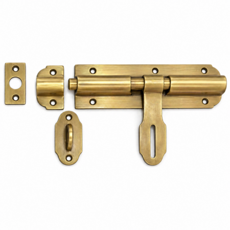 9” Solid Brass Slide Latch Heavy Duty Antique French Bolt Door Gate Lock 2” Wide