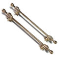 2 small STAR back plate 15" inch old style FIST hand towell solid heavy pure brass hang door solid rail rod 38 cm vintage antique style hand made cast