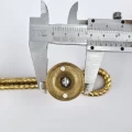 Medium ribbon cast brass Old Style Door cabinet handle 7” inch Solid Braid rope tassel loop Pulls Natural Oxidised Patina 18cm
