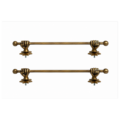 Set of 2 Solid Brass Fist Hand Towel Rails 15 Star Back Plate Vintage Antique Bathroom Towel Holders